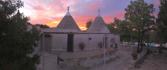 The trullo buildings at YogApulia